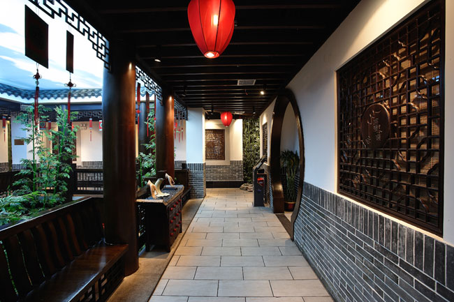 四合院餐厅设计，要呈现出温馨之感。