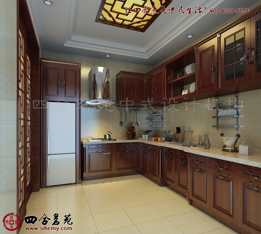 新中式设计厨房，注重的是品质。