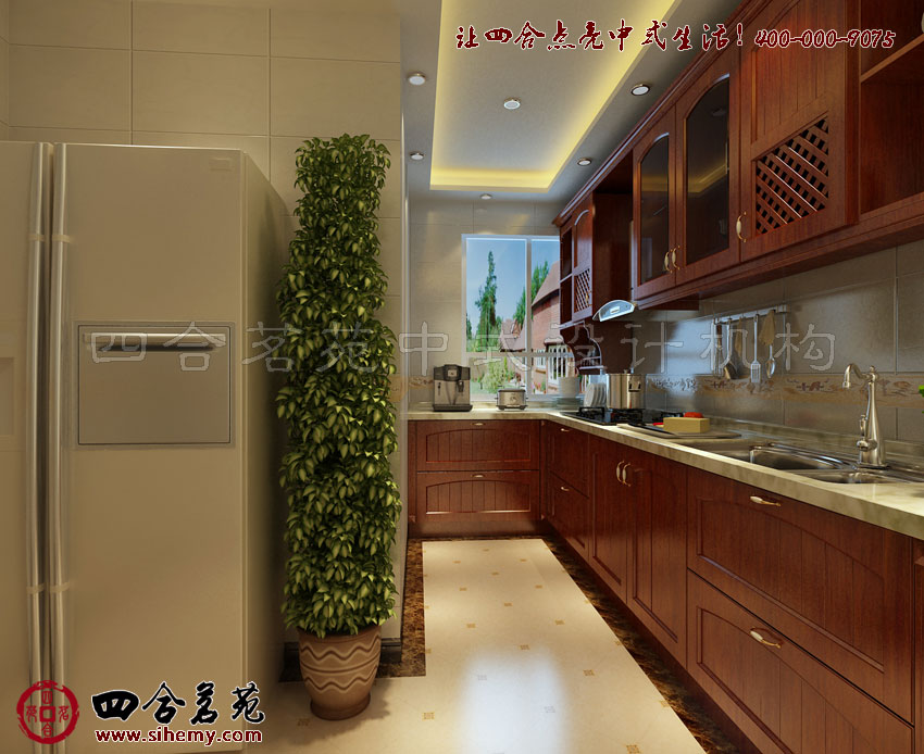 新中式设计厨房，力求打造出最好的效果。
